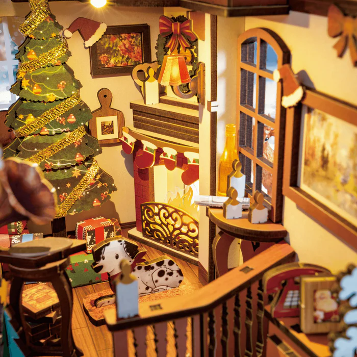 Serre-livres DIY – Scène d&rsquo;intérieur de Noël – Image 5