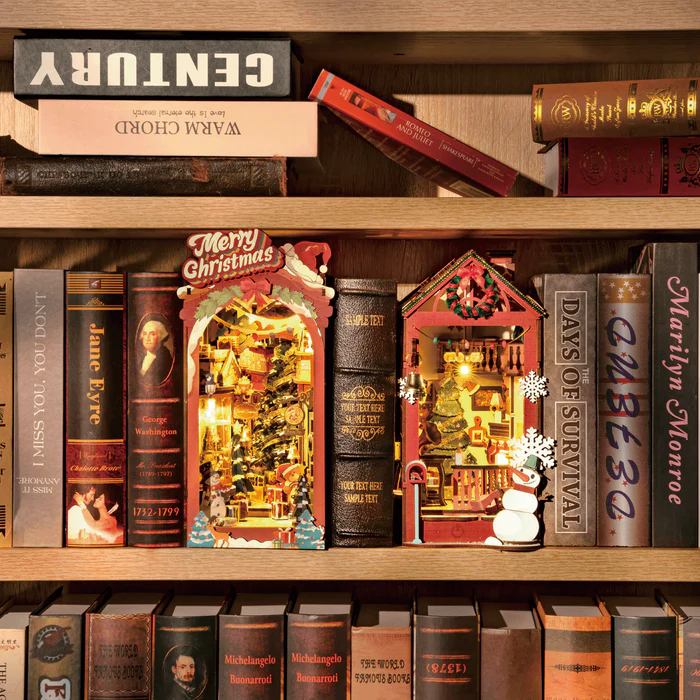 Serre-livres DIY – Scène d&rsquo;intérieur de Noël – Image 7